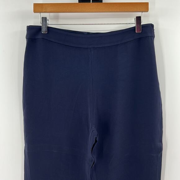 Kobi Halperin Women's High Waisted Flat Front Ankle Pants - Navy - Large - Picture 2 of 9